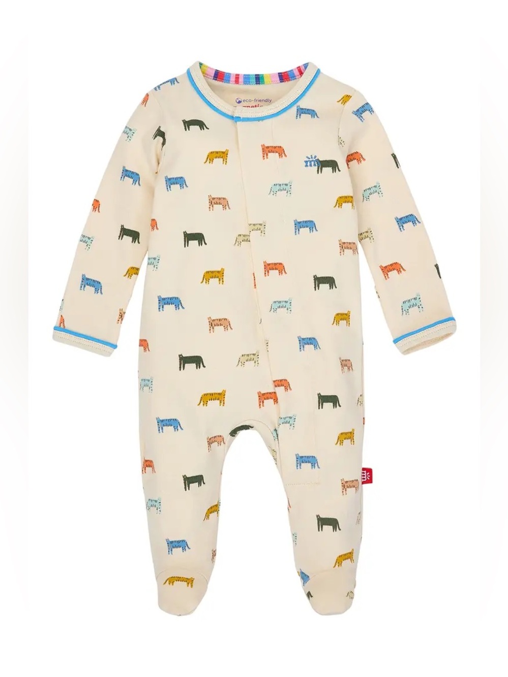 Magnetic Me Le Tigre Organic Cotton Tiger Print Footie 12–18 Months